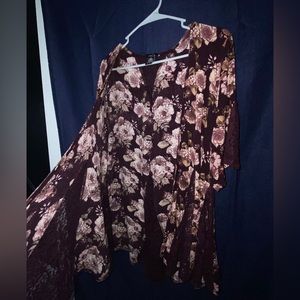 Rue21 - Women’s Large Floral Cardigan/Kimono With Open Front